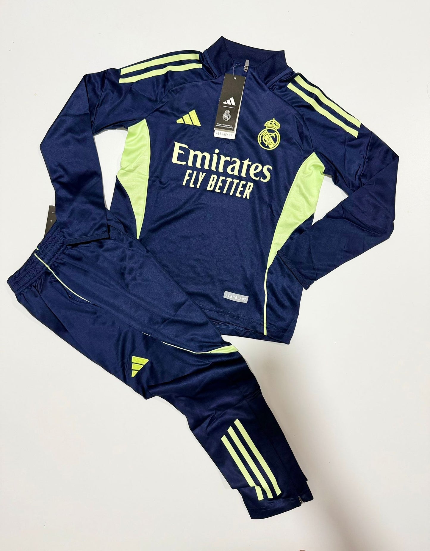 Conjunto Niños Largo Real Madrid Negro verde agua