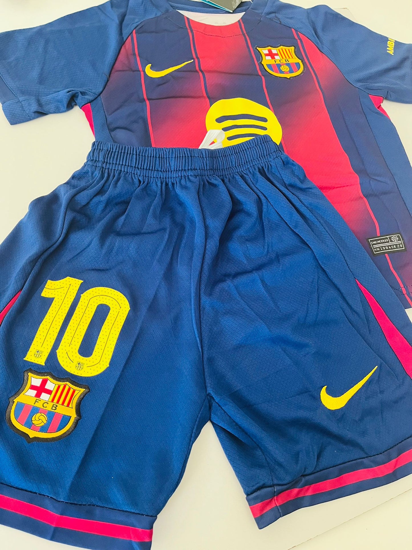 Conjunto Niños Barcelona Lamine Yamal Nro 10